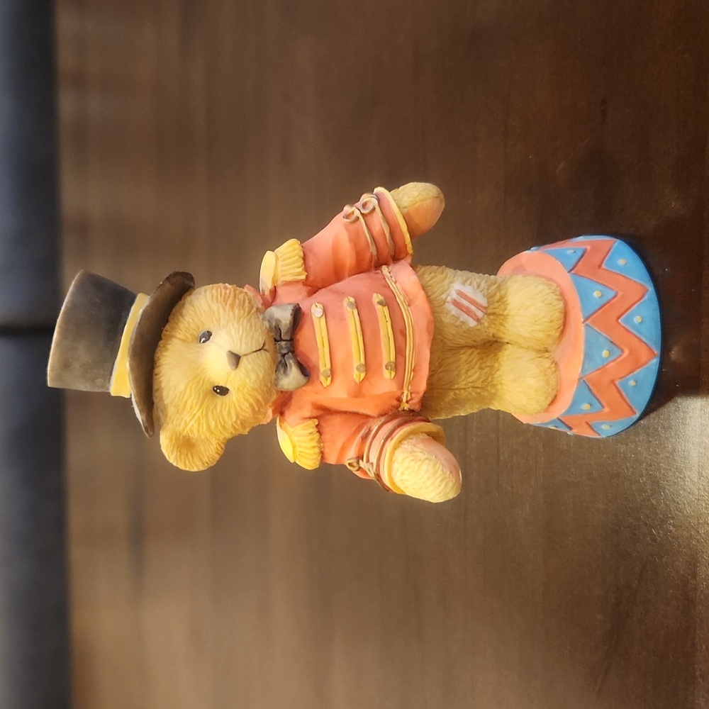 Cherished Teddies Enesco Figurine Bruno "Step Right Up And Smile" 1995, Orig Box - Picture 1 of 6